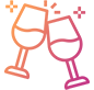 icon toasting glasses